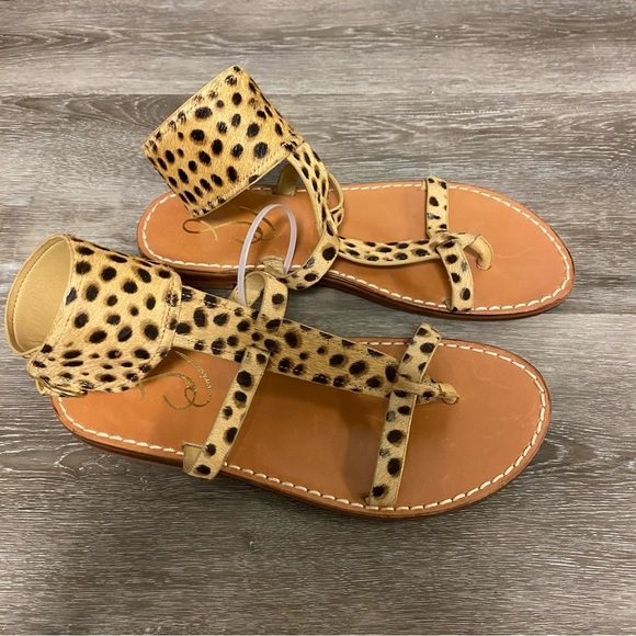 Sam Edelman | Mollie Gladiator Sandals Cheetah Cow Hair Size 6.5 - Picture 7 of 13